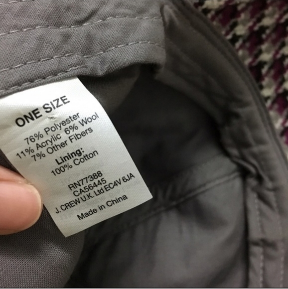 J. Crew Tweed Houndstooth Baseball Cap - Picture 4 of 6